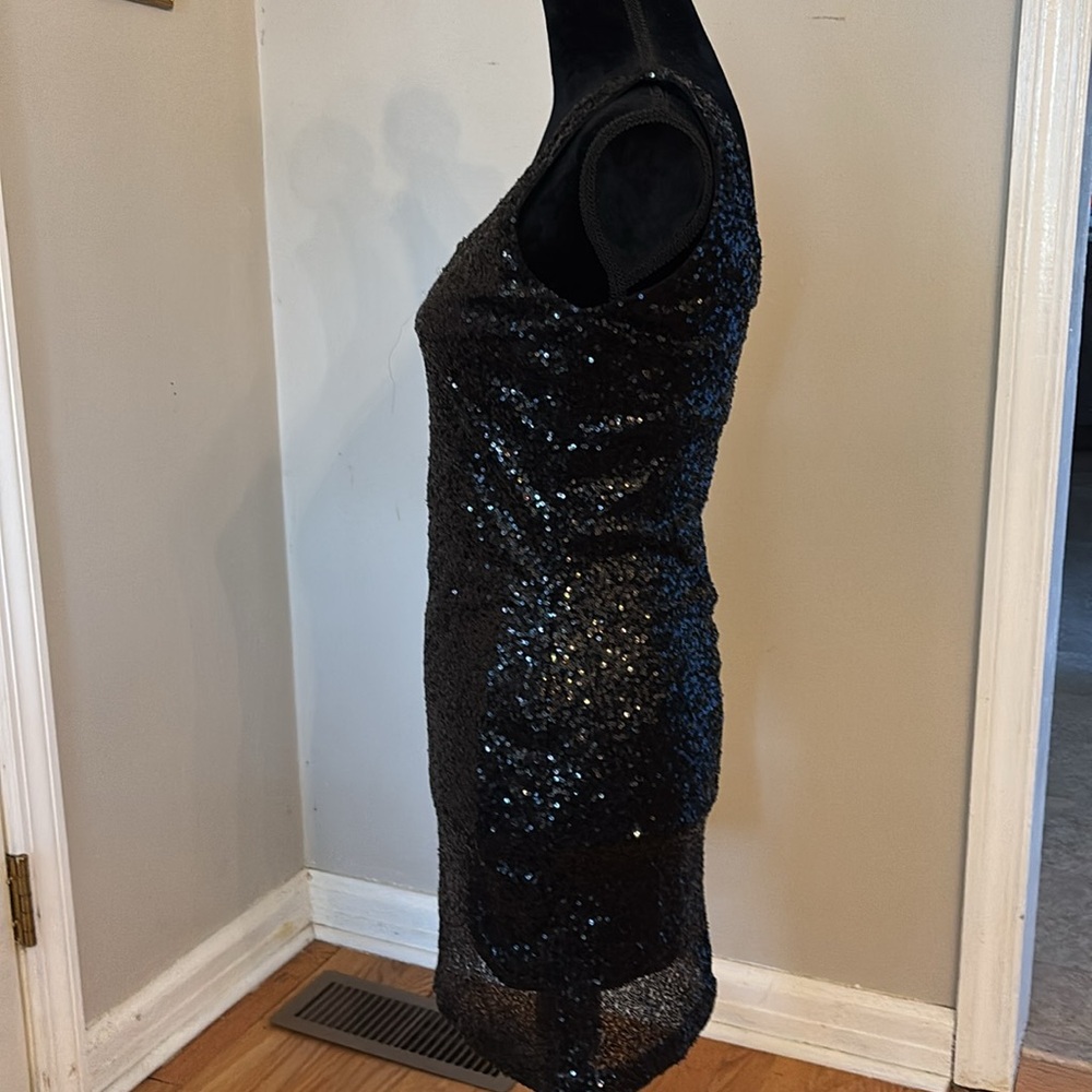 Rue 21 Black Sequin Sleeveless Dress Size M - Picture 4 of 11